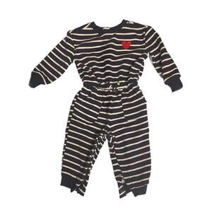 Navy/White Long Sleeve Jumpsuit Size 18 To 24 Mo